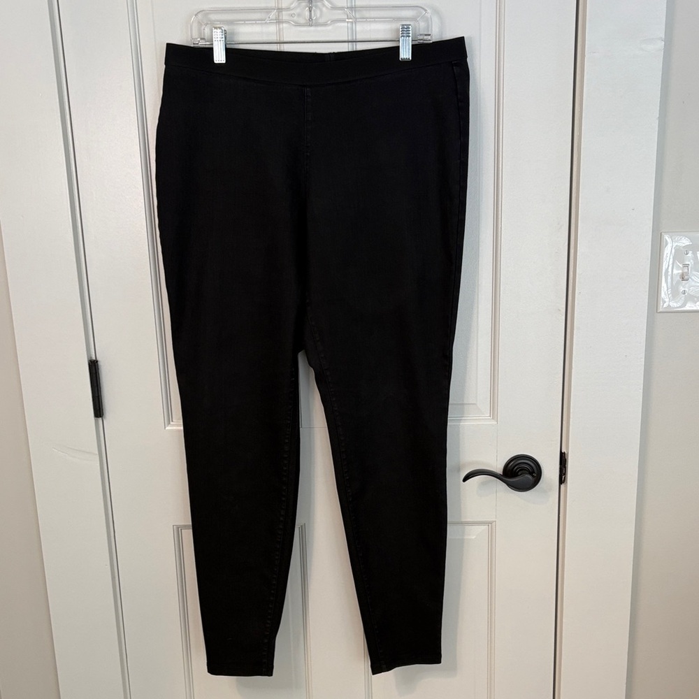 Eileen Fisher  Size L Deep Blue Denim Skinny Pants
